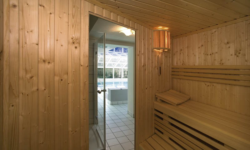 Sauna im Wintergarten