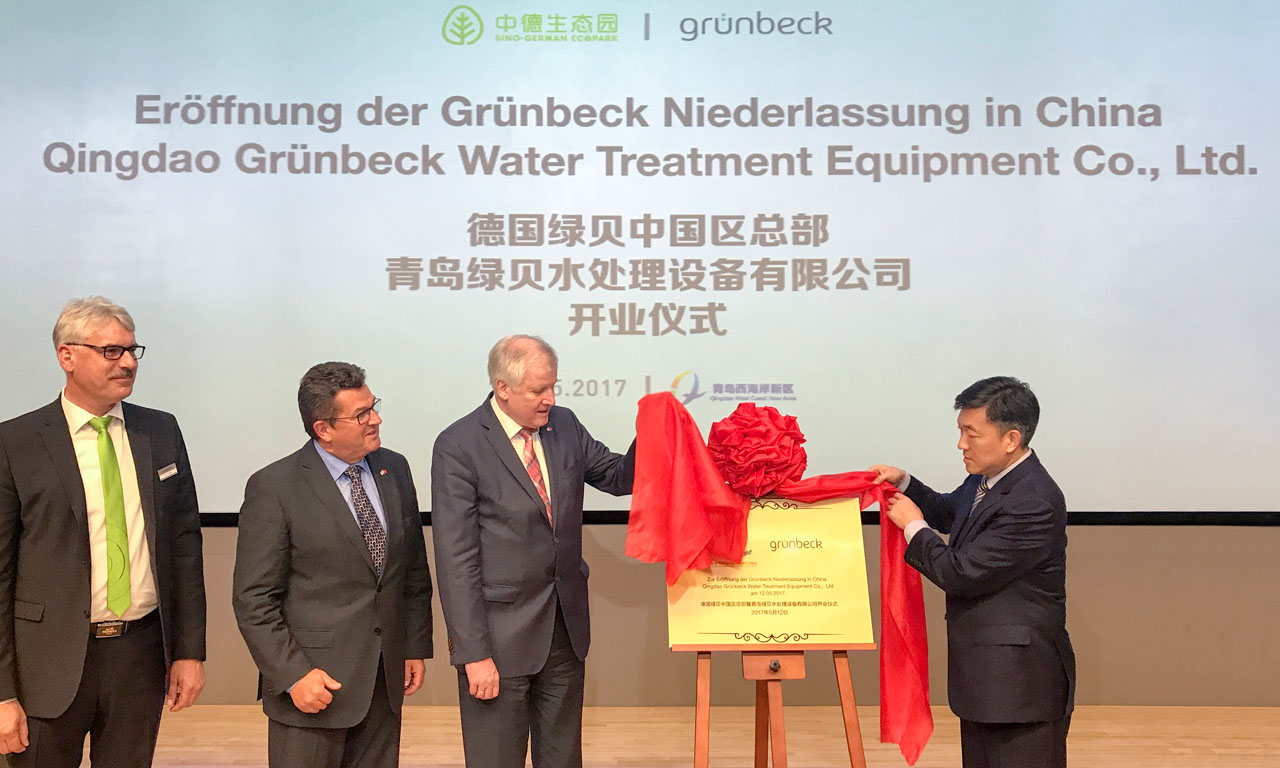 Grünbeck Eröffnung CHINA Seehofer