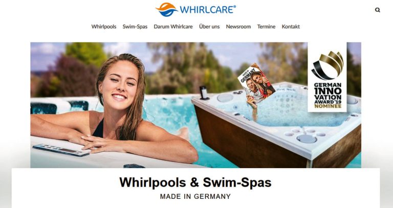 Neue Whirlcare-Webseite