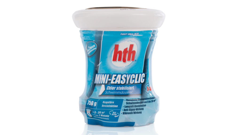 Verpackung des Wasserpflegemittels Mini-Easyclic von hth.